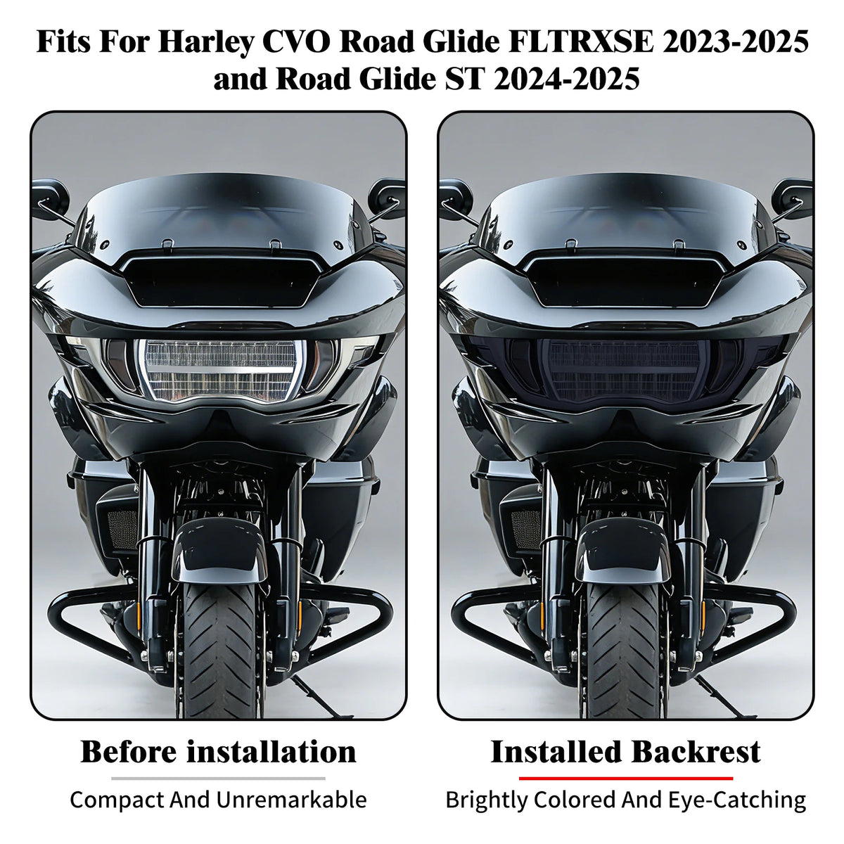 Protection de phare fumée pour Harley-Davidson CVO Road Glide - vue 2