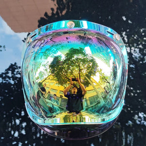 Écran solaire bulle rétro pour casque moto - vue - vue 16