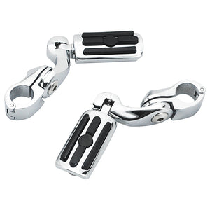 Repose-pieds autoroutiers universels à pince 32 mm (1,25") pour Harley-Davidson Low Rider S, Road Glide, Sportster, Dyna et barres de pare-cylindre 32 mm – photo 2/14