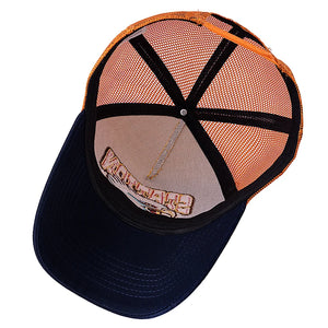 Casquette trucker mesh grise avec motif tête d'aigle - vue de face - vue 4