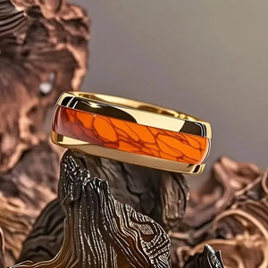 Bague en acier inoxydable tête de mort et rose - vue 19
