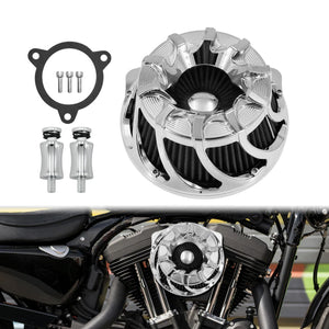 Filtre à air CNC chromé à cornet apparent pour moto Harley-Davidson - vue 16