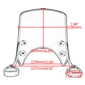 Mini pare-brise fumé pour Harley Sportster fixé sur fourche - vue 6