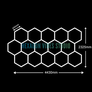 Panneau LED hexagonal nid d'abeille 6500K pour garage, salon de coiffure et atelier – photo 13/36