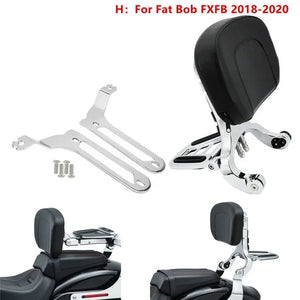 Dossier conducteur/passager réglable (sissy bar) noir/chrome pour Harley-Davidson Softail Breakout, Touring 2009-2017 – photo 8/27