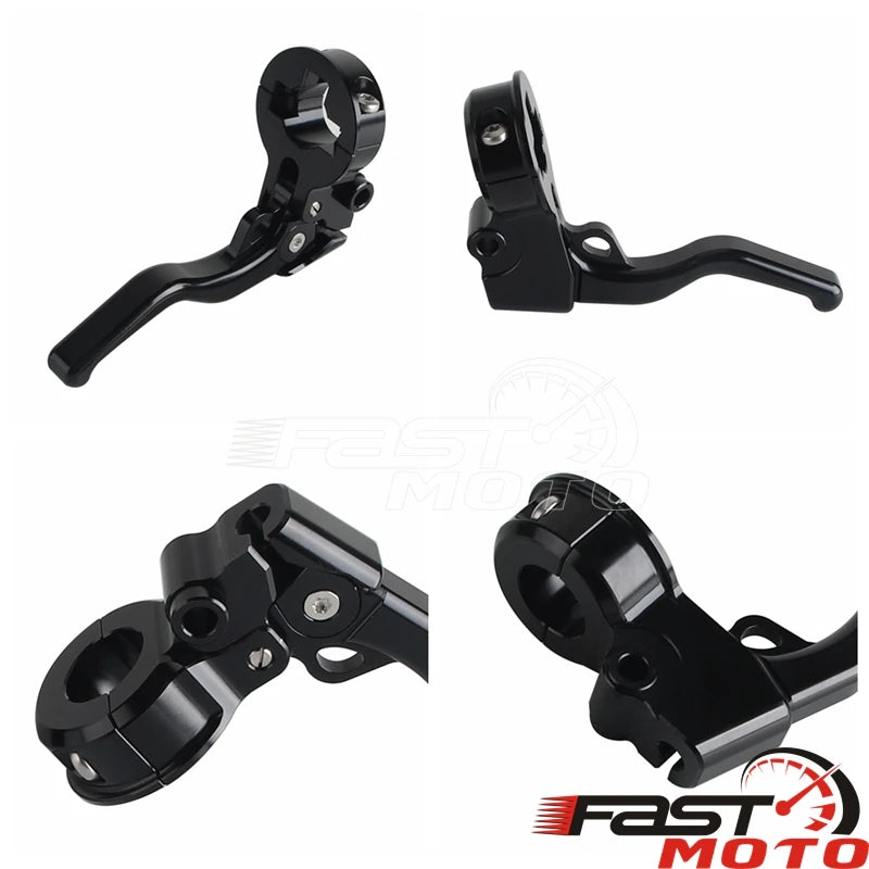 Levier d'embrayage chromé en aluminium pour moto Harley-Davidson Dyna - vue 2