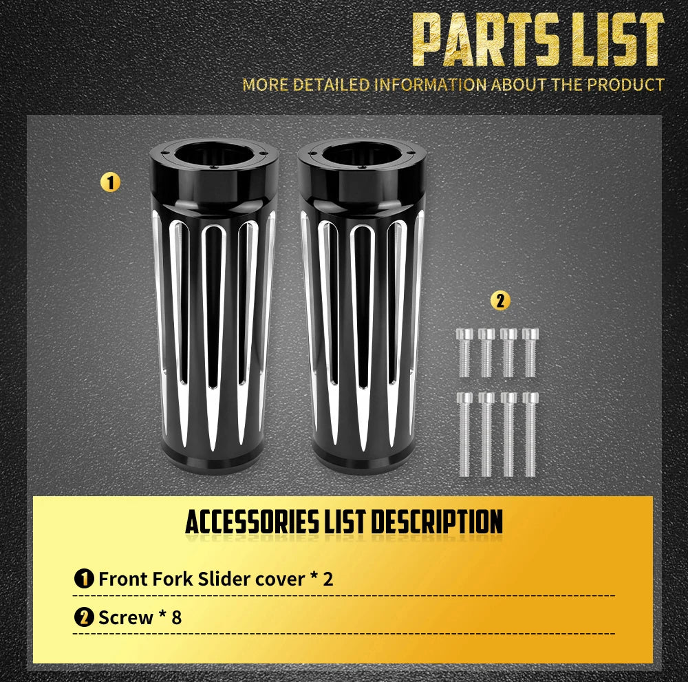 Caches de fourche extensibles 2" pour Harley-Davidson Touring (1980-2023)