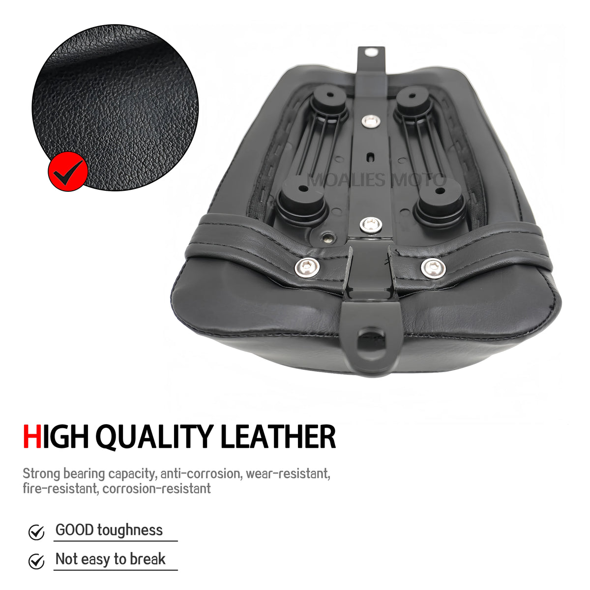 Selle passager arrière en cuir PU pour Harley-Davidson Softail Slim (2012-2017)