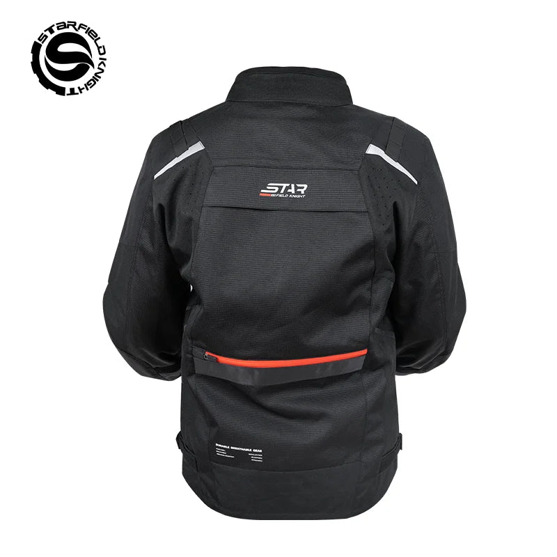 Blouson moto respirant avec doublure amovible chaude - vue 2