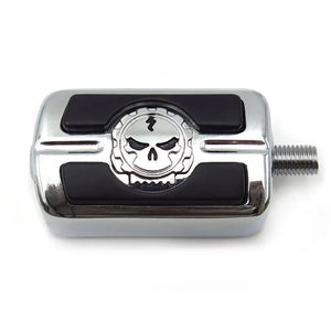 Pédale de sélecteur chromée motif tête de mort - Harley Chopper, Touring, Cruiser, Custom – photo 1/10