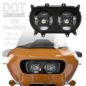 Phare LED pour Harley Road Glide - vue 1
