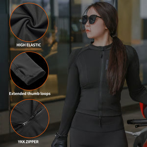Blouson moto femme WOSAWE noir coupe ajustée - vue 5