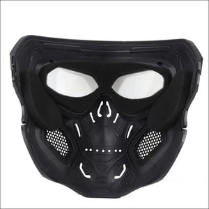 Masque intégral tête de squelette avec lunettes de protection pour moto - vue 5
