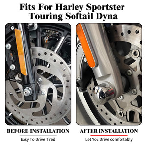 Cache d'écrou d'essieu avant chromé pour moto Harley-Davidson - vue 2
