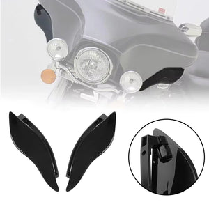 Déflecteurs latéraux noirs pour carénage batwing de moto Harley-Davidson - vue 1