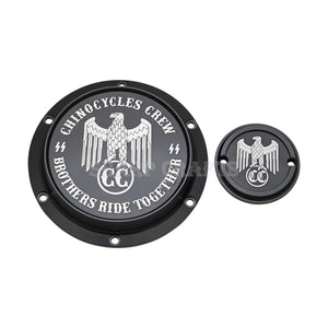 Derby cover et cache d'allumage gravés pour Harley Sportster - vue 4