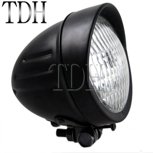 Phare rétro H4 pour Harley Softail Dyna - vue 7
