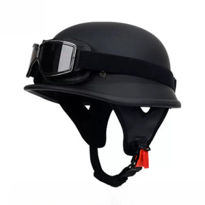 Casque moto demi-jet vintage simili cuir - vue produit - vue 11