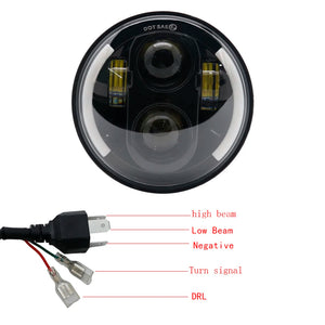 Phare LED 5,75 pouces pour Harley Sportster Iron 883 - vue 3