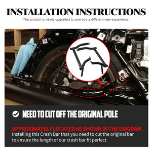 Barres de protection arrière pare-sacoches pour Harley Touring - vue 5
