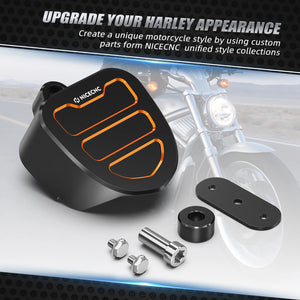 Cache de klaxon aluminium pour Harley Touring - vue 4