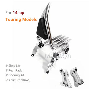 Sissy-bar dossier passager avec porte-bagages pour Harley-Davidson Touring Road King, Street Glide et Electra Glide - vue 8