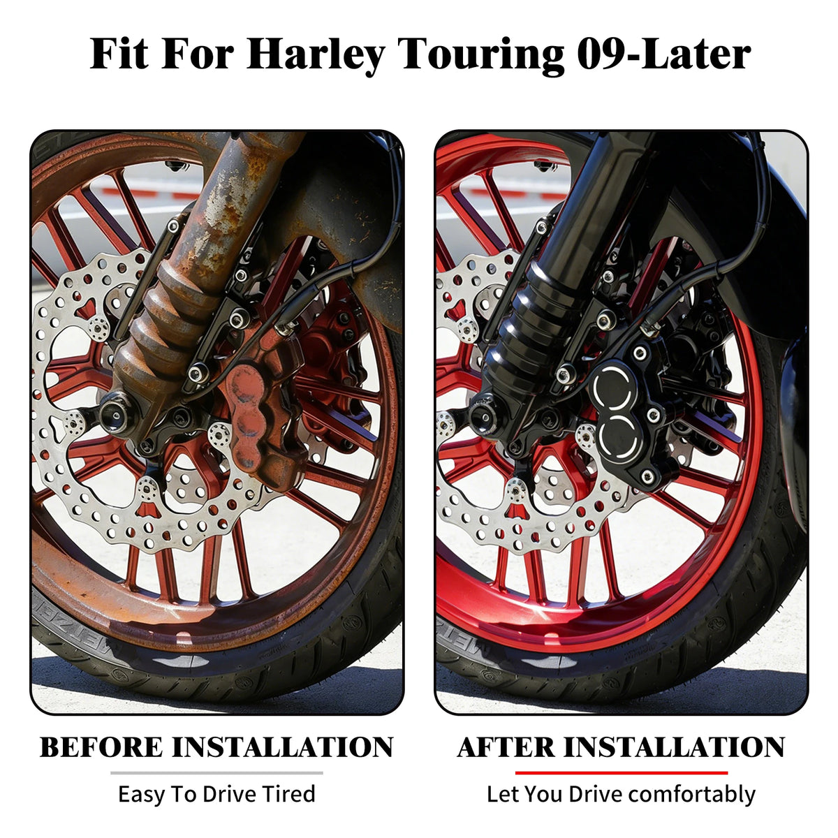 Kit Étriers de Frein Avant Gauche/Droite en Aluminium - Harley-Davidson Touring 2009 et plus récent – photo 2/8
