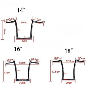 Guidon ape hanger goat horn pour Harley Sportster, Dyna, Softail et Touring - vue 2