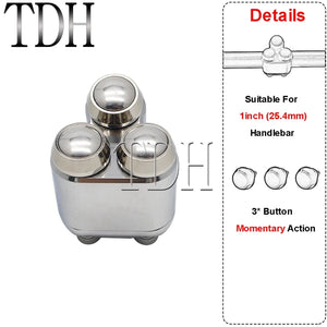 Commodo 2 ou 3 boutons pour Harley guidon 22/25 mm - vue 12