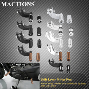 Levier de Sélecteur Talon-Pointe avec Cale-Pied - Harley-Davidson Softail (Commandes Centrales) 2018 et plus récent – photo 1/17
