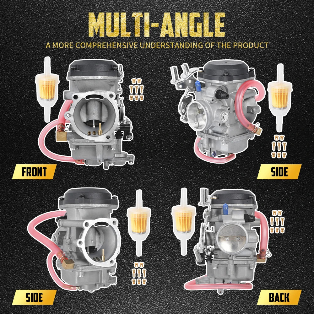 Carburateur CV40 aluminium avec gicleurs et filtre à essence pour Harley-Davidson 1988-2017