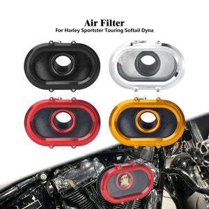 Filtre à Air avec Anneaux Décoratifs Interchangeables - Harley-Davidson Sportster, Dyna, Touring, Softail, Trike – photo 1/26