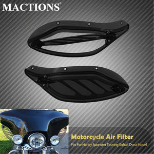 Déflecteurs d'Air Latéraux pour Pare-brise (Side Wings) - Harley-Davidson Touring 1996-2013 – photo 1/6