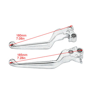 Leviers de frein et d'embrayage chromés pour Harley Sportster, Dyna, Softail et Touring - vue 2