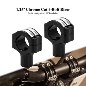 Kit de rehausseurs de guidon chromé pour Harley-Davidson - vue 9