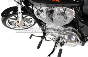 Kit complet commandes avancées CNC, repose-pieds, biellettes et leviers pour Harley-Davidson Sportster XL 48, 883, 1200, SuperLow 2004-2013 – photo 6/16