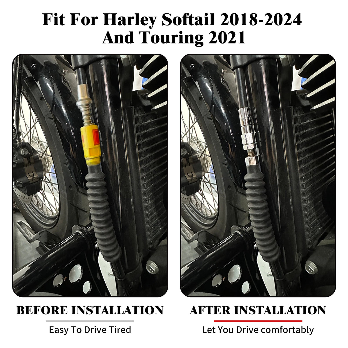 Ajusteur de câble d'embrayage chromé pour Harley-Davidson Softail 2018-2024, Touring 2021 – photo 2/6
