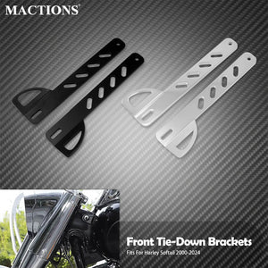 Supports avant d'arrimage (tie down) - Harley Softail 2000-2024, Breakout, Fat Boy, Standard, Slim FLFB, FXBB – photo 1/8