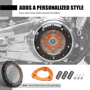 Plaque de pression d'embrayage orange en alliage d'aluminium pour moteur Harley-Davidson M8 - vue 5