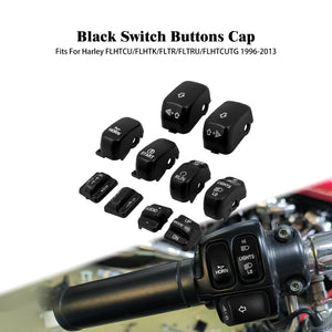 Kit de caches boutons de commodos chromés pour Harley-Davidson Touring - vue 8