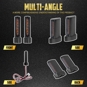 Clignotants arrière LED mini homologués (E Mark) pour Harley-Davidson Sportster XL 883, 1200, Touring, Softail – photo 2/8