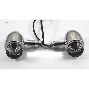 Clignotants obus chromés pour Harley - vue 4
