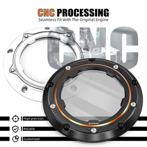 Derby cover transparent pour Harley Softail Dyna Touring - vue 2