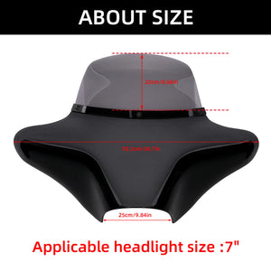 Carénage batwing avec pare-brise fumé pour Harley-Davidson Fat Boy - vue 2