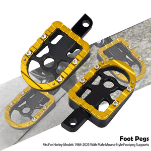 Marchepieds/repose-pieds passager arrière pour Harley-Davidson Sportster, Touring, Road Glide, Dyna et Softail FL – photo 10/12
