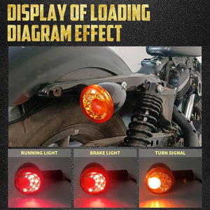 Clignotants arrière LED avec feu stop et veilleuse pour Harley-Davidson Sportster XL 883, 1200, Iron, Roadster, Super Low 1992-2022 – photo 4/12