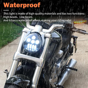 Phare avant LED noir pour Harley-Davidson V-Rod - vue 5