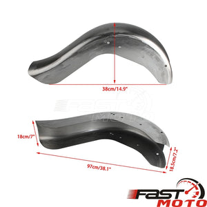 Garde-boue arrière moto brut en acier pour Harley-Davidson Softail - vue 6
