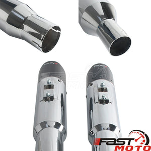 Silencieux d'échappement bagger 4,5" carbone slash cut pour Harley Touring M8 2017-2026 - vue 5