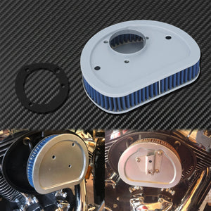 Filtre à air lavable et réutilisable bleu pour Harley-Davidson Softail Breakout, Deluxe, Fat Boy Lo, Touring, Dyna Low Rider – photo 7/7